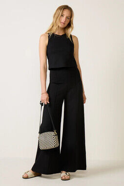 Ripley Rader Ponte Knit Wide Leg Pants Women's M 3 NWOT Clean Girl Minimalist